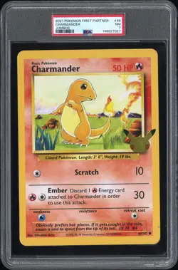 2021 POKEMON FIRST PARTNER JUMBOS #46 CHARMANDER PSA 7 - Image 1