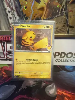 Pikachu 051/162 Pokemon Day 2026 - Anniversary Stamped NM - Image 1