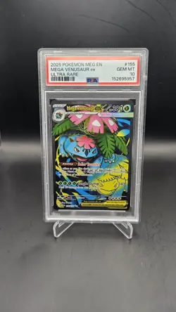 2025 POKEMON MEG EN-MEGA EVOLUTION ULTRA RARE #155 MEGA VENUSAUR EX PSA 10 - Image 1