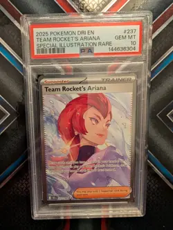 2025 Pokemon Destined Rivals Team Rocket's Ariana #237/182 PSA 10 GEM MINT - Image 1