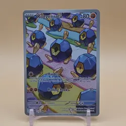 Pokemon TCG Roggenrola 127/086 Sv: White Flare Illustration Rare Holo Basic 80HP - Image 1