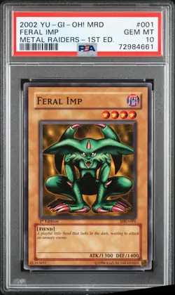 Feral Imp MRD-001 1st Edition Common Yugioh PSA 10 *661 - Image 1