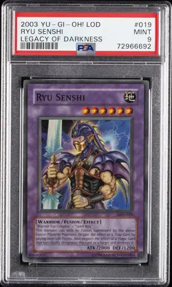2003 YU-GI-OH! LOD-LEGACY OF DARKNESS #019 RYU SENSHI PSA 9 - Image 1