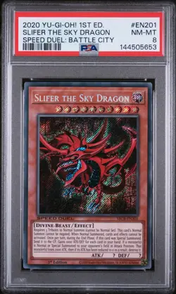 2020 YU-GI-OH! SPEED DUEL: BATTLE CITY BOX #EN201 SLIFER THE SKY DRAGON PSA 8 - Image 1