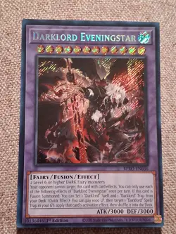 Yu-Gi-Oh Darklord Eveningstar Burst Protocol Secret Rare Pack Fresh - Image 1