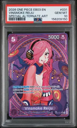 2026 ONE PIECE EB03 ONE PIECE HEROINES EDITION- VINSMOKE REIJU PSA 10 - Image 1