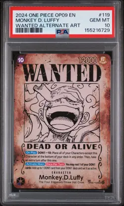 2024 ONE PIECE OP09-EMPERORS IN THE NEW WORLD #119 MONKEY D. LUFFY PSA 10 - Image 1