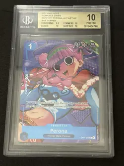 Perona OP01-077 Box Topper Promo Romance Dawn One Piece BGS 10 - Image 1