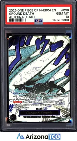 One Piece 2026 Ground Death 096 Alternate Art R OP14-EB04 GEM MINT PSA 10 - Image 1