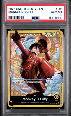 2026 ONE PIECE STARTER DECK ST29-EGGHEAD #001 MONKEY D. LUFFY PSA 10 - Image 1