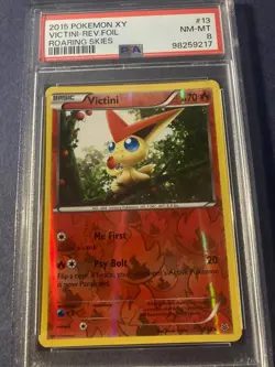 PSA 8 victini reverse roaring skies xy 2015 Pokemon - Image 1