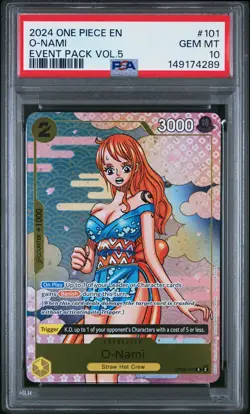 2024 ONE PIECE EVENT PACK VOL.5 #101 O-NAMI PSA 10 - Image 1
