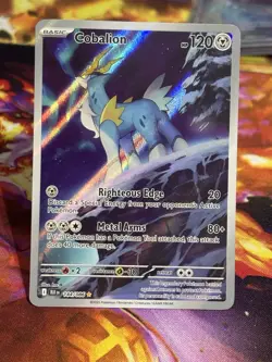 2025 Pokemon SV Black Bolt Cobalion Illustration Rare #144/086 - Image 1