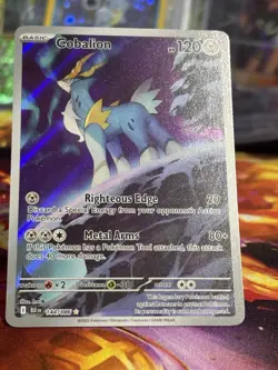 2025 Pokemon SV Black Bolt Cobalion Illustration Rare #144/086 - Image 2