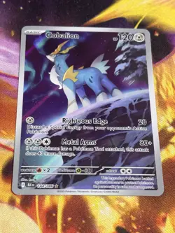 2025 Pokemon SV Black Bolt Cobalion Illustration Rare #144/086 - Image 3