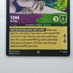 Yzma - On Edge - 68/204 Super Rare Reign of Jafar Lorcana Card Disney - Image 2