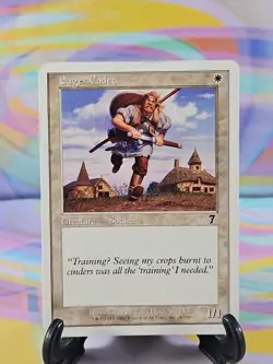 Magic the Gathering MTG Seventh Edition 2001 Card | Eager Cadet 14/350 - Image 1