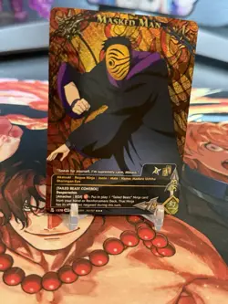 Naruto TCG CCG Masked Man Super Rare Foil Card English, Set 27 - Image 1