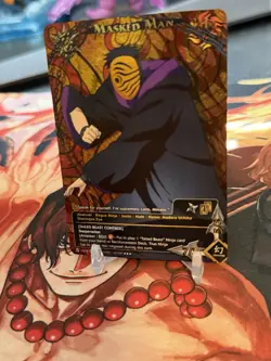 Naruto TCG CCG Masked Man Super Rare Foil Card English, Set 27 - Image 3