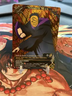 Naruto TCG CCG Masked Man Super Rare Foil Card English, Set 27 - Image 4