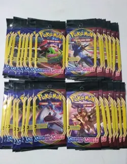 Lot of 20 Sword And Shield 3 Card Booster Packs. Unweighted Factory Sealed - Image 1