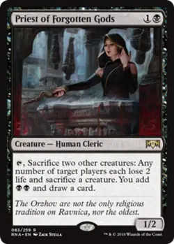 Moderate Play, English MTG Regular Priest of Forgotten Gods Ravnica Allegiance M - Image 1