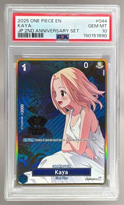 150151690 Kaya 2025 One Piece 2nd Anniversary #OP03-044 PSA 10 - Image 1