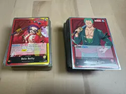 One Piece TCG Rorona Zoro Red Competitive Deck + Belo Betty Red/Yellow Vintage - Image 1