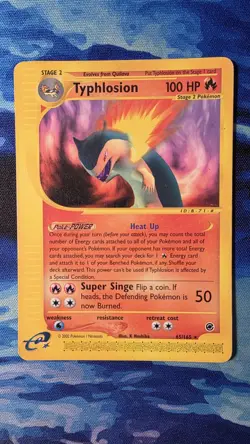 Typhlosion 65/165 Expedition Base Set 100 HP Rare Regular Pokemon Card - Image 1