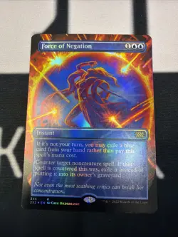 MTG: Force of Negation Borderless FOIL Card Double Masters 2022 - 346 2x2 NM x1 - Image 1