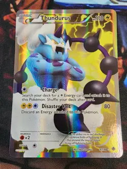 Pokemon Thundurus 97/98 Emerging Powers Full Art Holo Ultra Rare 2011 Card - Image 1