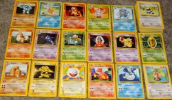 POKEMON CARDS BASE SET NON-HOLO LOT of 65 of 86 CARDS 1999 - Image 1