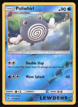 Poliwhirl - 31/149 - Reverse Holo Uncommon - Sun & Moon Base - Pokemon Card - Image 1