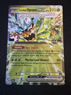 Teal Mask Ogerpon ex 025/167 Prize Pack Series Cards Holo - Image 1