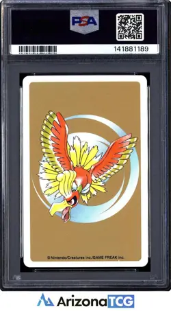Pokemon 2000 Ho-Oh Ace Of Spades 250 Gold Playing Card Japanese PSA 9 - Image 2