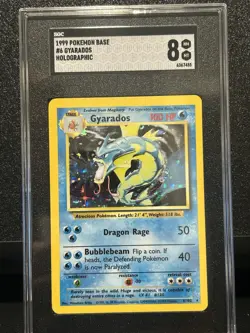 Gyarados 6/102 Holo Base Set Pokemon Card MINT - Image 1