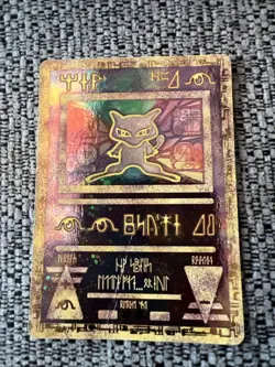 Ancient Mew Pokemon Movie Promo Double Holo Foil Rare 1999-2000 Card Crease - Image 1