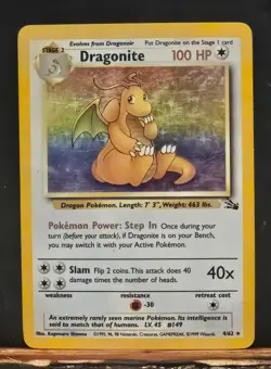 Dragonite Fossil Holo LP-MP TCG Pokemon Card - Image 1
