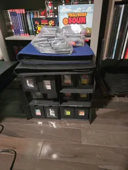 Pokeman Cards , 2 Binders w/ Protective Sleeves, Storage Container w/drawers - Image 1