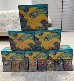 Ascended Heroes 6 Opened ETBs 450+ Bulk Cards, Holo, Reverse Holo, 8 UR Pokemon - Image 1
