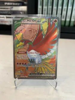 Pokemon SV10: Destined Rivals Card 209/182 Ethan's Ho-Oh ex Illustration Rare - Image 1
