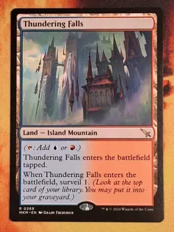 Magic: The Gathering Thundering Falls Murders at Karlov Manor Rare Land Blue Red - Image 1