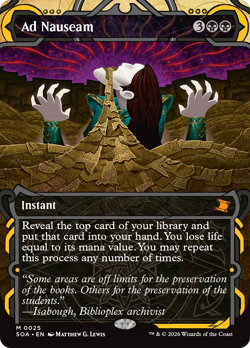 Ad Nauseam (REGULAR) x1 - MTG Secrets of Strixhaven Mystical Archive SOA #25 - Image 1