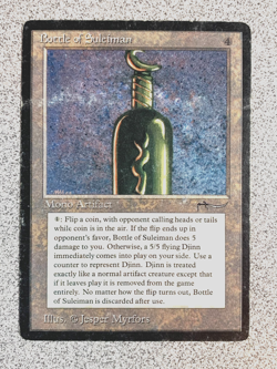 Arabian Nights Rare BOTTLE OF SULEIMAN mtg 1993 played see pics I combine ship - Image 1