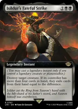 Light Play, English MTG Foil Isildur's Fateful Strike - Surge Foil - Extended Ar - Image 1
