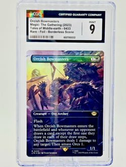🌟POP 17🌟MTG Tales Of Middle Earth Borderless Rare Foil ORCISH BOWMASTERS CGC 9 - Image 1