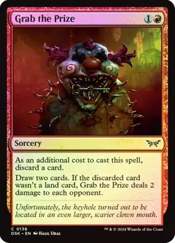 Magic The Gathering MTG GRAB THE PRIZE FOIL Duskmourn: House of Horror NM - Image 1