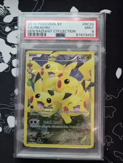 Pikachu RC29 XY Generations Radiant Collection Full Art Pokemon 2016 PSA 9 Mint - Image 1