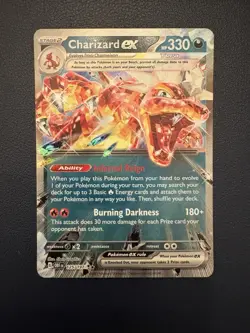 Charizard ex 125/197 Full Art Ultra Rare Obsidian Flames Pokemon Card NM - Image 1