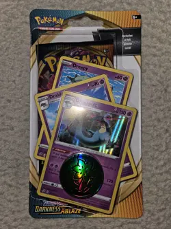 Pokemon Sword & Shield Darkness Ablaze Blister Pack Dreepy Drakloak Dragapult Pr - Image 1